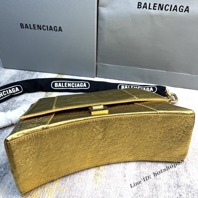 Balenciaga專櫃爆款鱷魚紋女士皮包 巴黎世家2022鏈條包Downtown S號單肩包 款號:8509 fyj1255